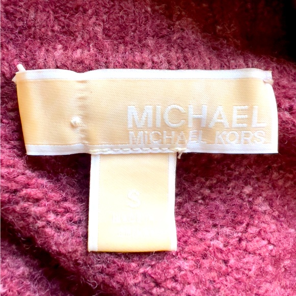 Michael Kors NEW Ruby Red Oversize Relax Fit Cowl Neck Sweater Pullover S/M - Picture 14 of 16